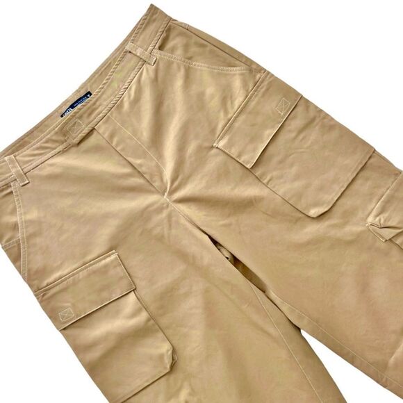 ZARA NWOT Tabbed cargo pants in Taupe Size XL - Picture 6 of 9